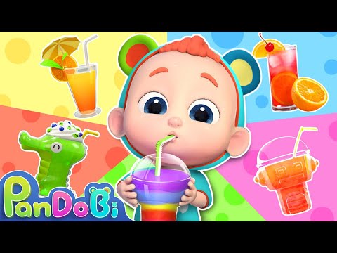 Baby Loves Rainbow Juice | Learn Colors, Fruits for Kids | Pandobi Nursery Rhymes & Kids Songs