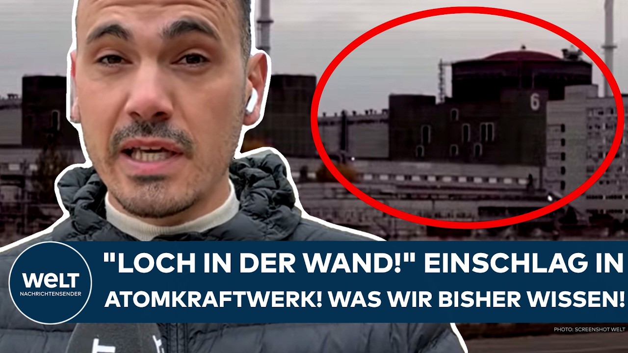 PUTINS KRIEG: "Loch in der Wand!" Einschlag in Atomkraftwerk Saporischschja! Was wir bisher wissen!