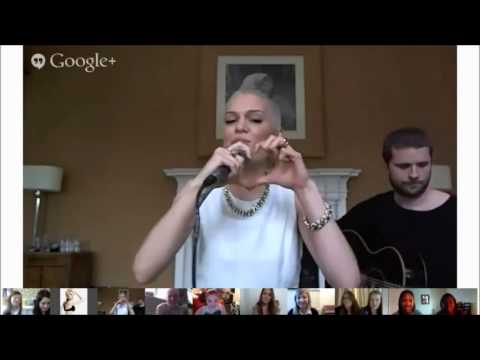 Jessie J  singing Nobody's perfect in Jessie J's Google+ Hangout