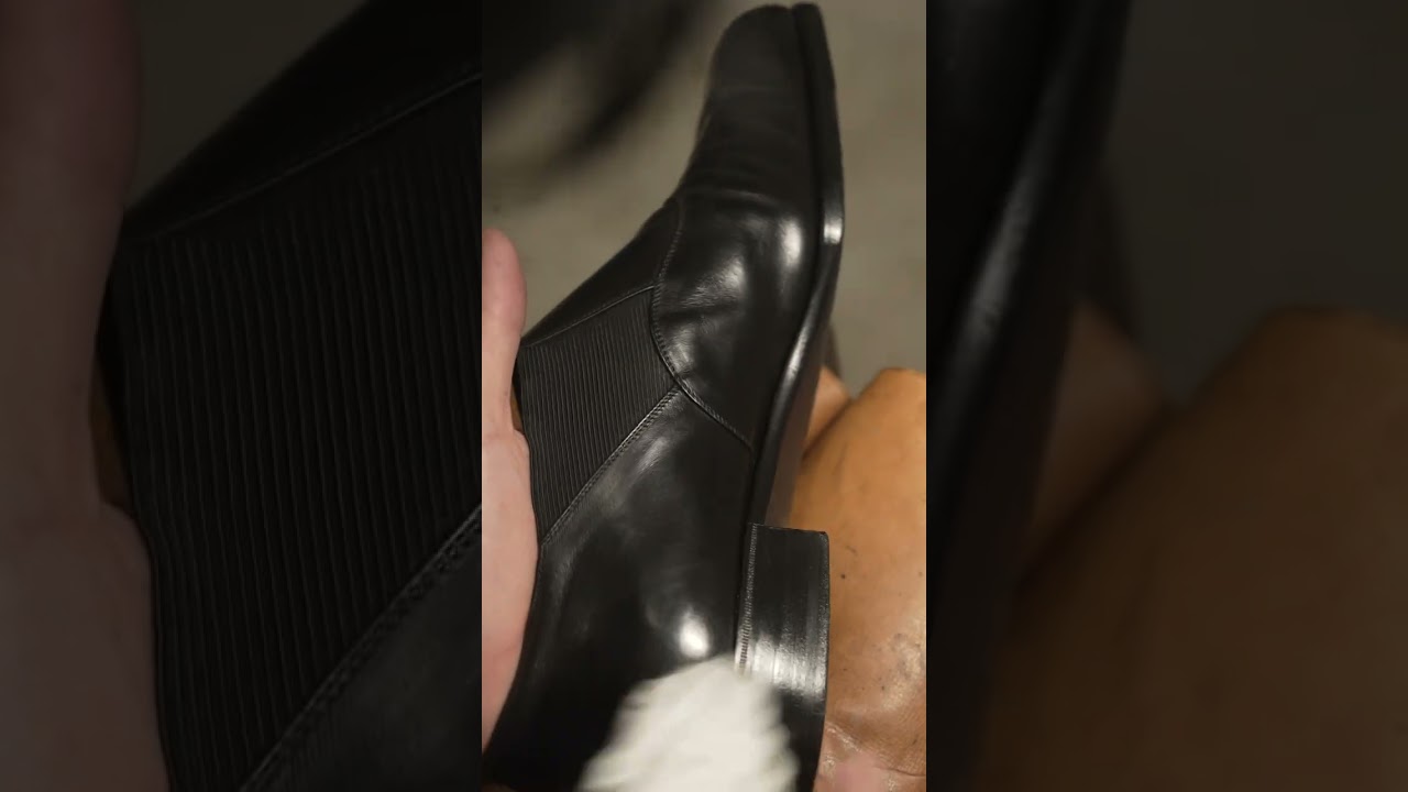 Polishing Black Shoes