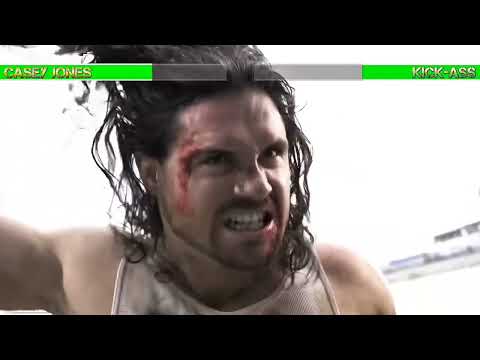 Casey Jones vs Kick-Ass with healthbars (@batinthesun