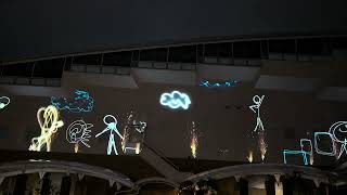 別府杉乃井溫泉飯店  雷射投影燈光秀