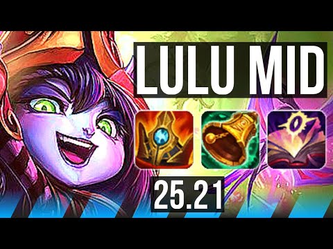 LULU vs ZOE (MID) | 6 solo kills, Legendary | KR Diamond | 25.21
