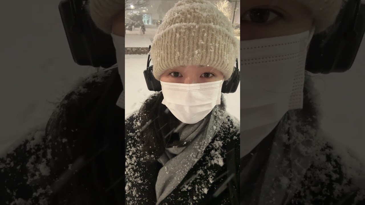 한국 첫눈🌨️ #chxrryglowy