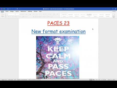New Paces Examination Format - Paces23 - Dr.Mohamed Osama