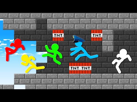 Stickman VS Minecraft: JailBreak (Prison escape) - AVM Shorts Animation