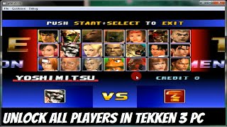 💯how to unlock all players in tekken 3 for pc🔥tekken 3 me all players kaise khole👍Get all characters