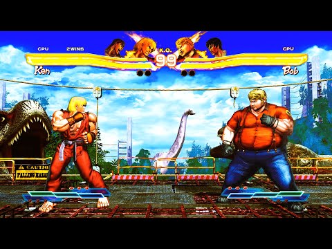 Ken & Ryu vs Bob & Law (Hardest) Street Fighter X Tekken
