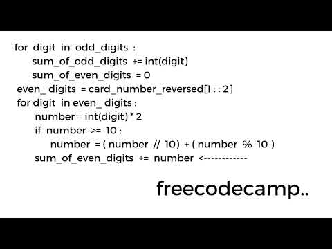 Lmplementing The Luhn Algorithm Python Beta Certification Step 30