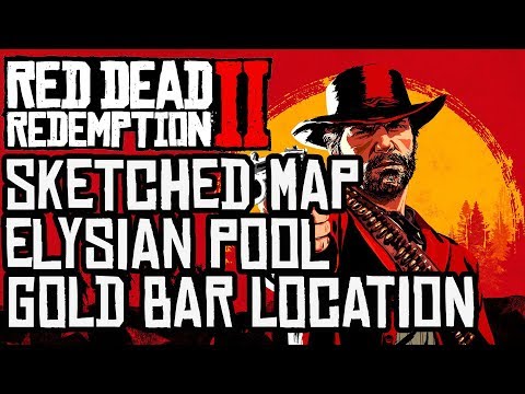 Red Dead Redemption 2: Sketched Map Elysian Pool Gold Bar Location
