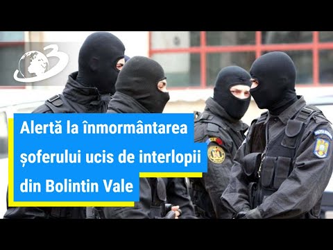 Alertă la înmormântarea șoferului ucis de interlopii din Bolintin Vale. Au intervenit mascații