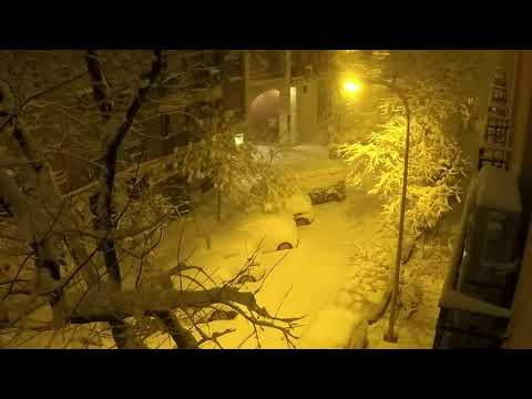 Snow in Madrid, January 2021 Timelapse