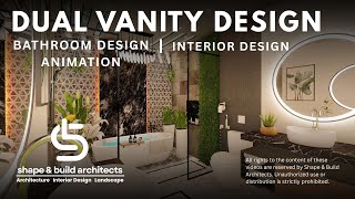 Natural Elegance: Luxurious Washroom Design With Natural Light Green Space | Couples Bathroom Design