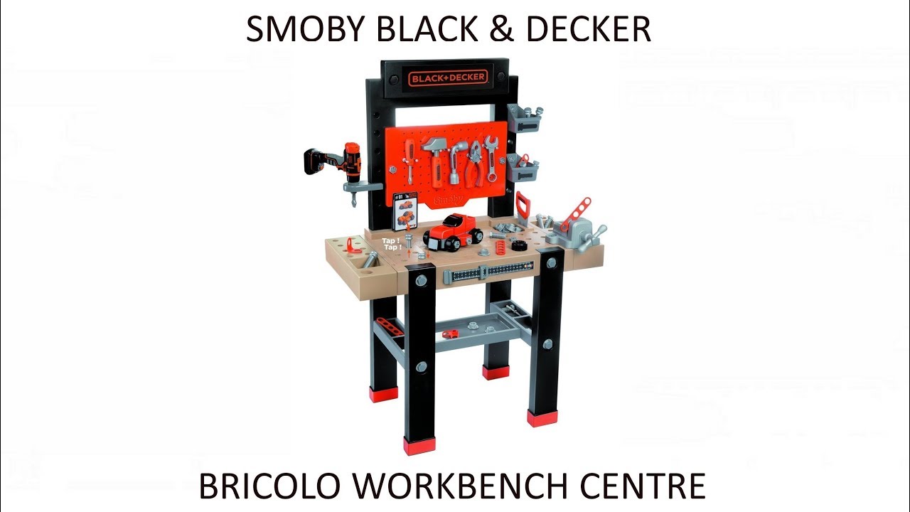 Watch video Smoby Black & Decker Children's Bricolo Workbench Tool Centre Now Smoby Black & Decker Children's Bricolo Workbench Tool Centre