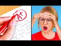 SMART AND FUNNY SCHOOL HACKS || DIY School Supply Ideas by 123 GO! GOLD