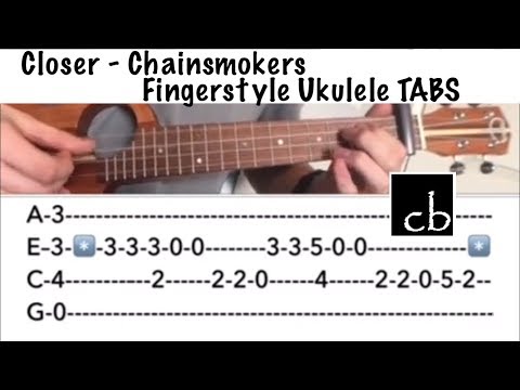 Closer (Chainsmokers) FINGERSTYLE Ukulele TUTORIAL