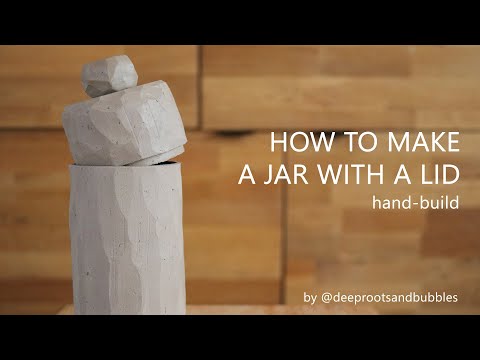 How to make a jar with a lid - (hand-built ceramics) | The entire pottery process