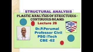 Lecture 26 Plastic Analysis of Structures - Continuous Beams - by Dr.P.Perumal, PSG iTech, CBE