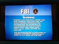 Columbia Tristar FBI Warning With Knex Licensed Screen 1998 2005
