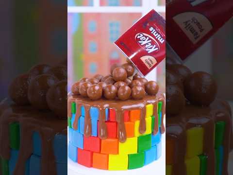 Fancy Miniature Rainbow🌈🍰 Fondant Chocolate Cake Decorating #Yumupminiature