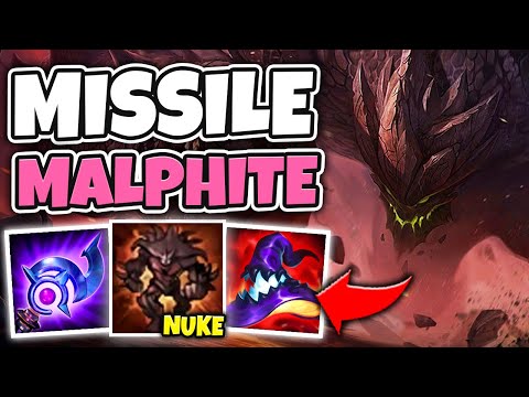 WHEN MALPHITE TURNS INTO A ONE SHOTTING MISSILE! (20 SECOND R CD) - League of Legends
