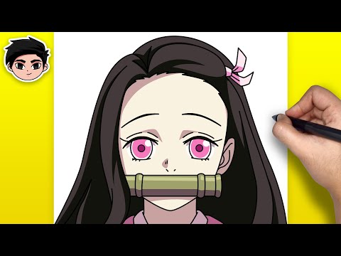 how to draw nezuko | in 1 minute how to draw nezuko from demon slayer