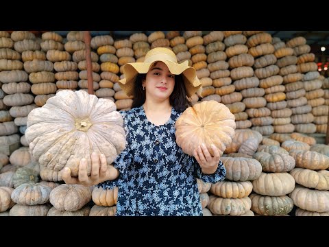 From Village Market to Kitchen | Cooking Pumpkin Snack in Our Rural Life