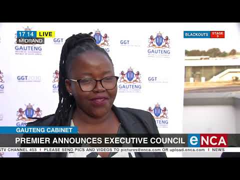 Gauteng Cabinet Premier announces new cabinet