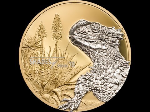 STUNNING COIN! 2018 Girdled Lizard - Shades of Nature Series