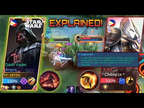 ARGUS VS ANNOYING SUPPRESS HERO EXPLAINED | ARGUS VS KAJA | TOP GLOBAL ARGUS | MLBB | ZETSU
