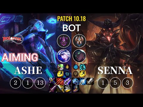 KT Aiming Ashe vs Senna Bot - KR Patch 10.18