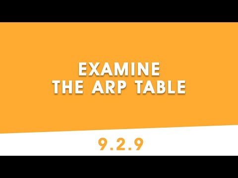 9.2.9 Packet Tracer - Examine the ARP Table