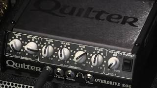 Video thumbnail for Quilter OVERDRIVE 200 multi channel toneblock head demo with Marshall 4x12 Cabinet by gearmanndude