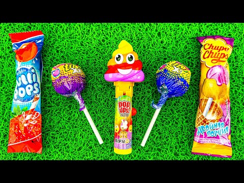 Satisfying Video - Unpacking 5 Lollipops ASMR