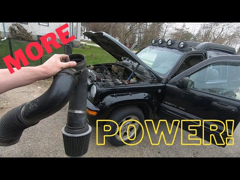 Jeep Liberty 3.7L  Air Intake Installation K&N Performance mods.  Pt.1 K&N air filter.