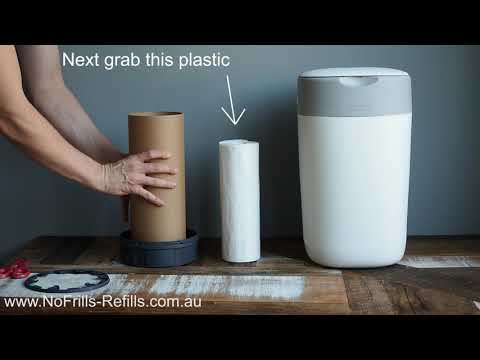 Cheap Sangenic refills - How to refill your Tommee Tippee or Closer to Nature Nappy bin, and save $