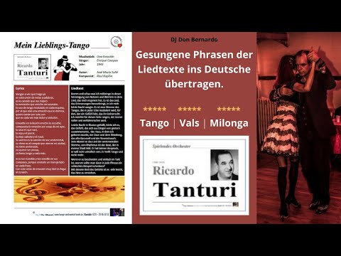 DJ Don Bernardo - Lyrics ins Deutsche übertragen - Orquesta Ricardo Tanturi