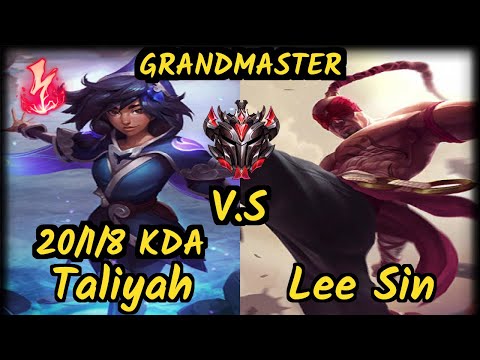FLA Shrimp (TALIYAH) vs LEE SIN - 20/1/8 KDA JUNGLE GAMEPLAY - BR Ranked GRANDMASTER v9.6