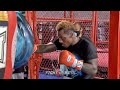 JERMALL CHARLO CHOPPING DOWN AQUA BAG WITH POWER PUNCH COMBINATIONS TRAINING FOR DEREVYANCHENKO