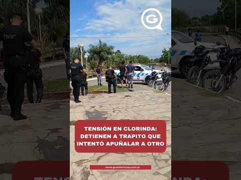 Tensión en #Clorinda: detienen a un #trapito que intento #apuñalar a otro.