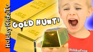 Gold Hunt! HobbyKids Mine For Gold Part 1 by HobbyKidsTV