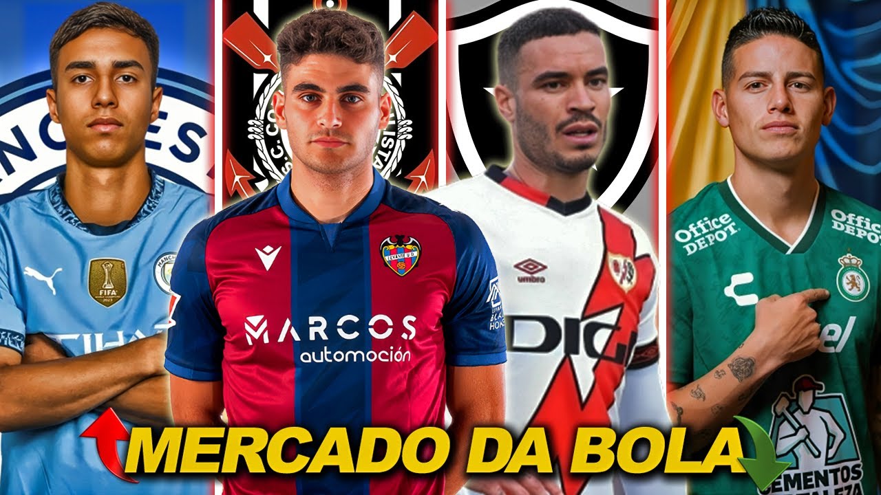 🚨 MERCADO DA BOLA | Vitor Reis é do City, León anuncia James Rodríguez, Raúl de Tomás no Botafogo E+