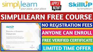 Simplilearn Free Online Courses With Free Certificate || Simplilearn P