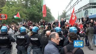 Al presidio della Lega contro il centro sociale Lambretta a Milano sfottò e tensioni: il video