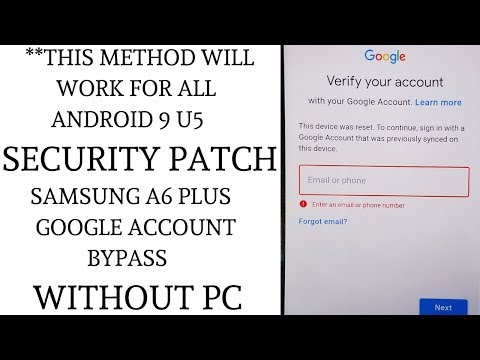 Sumsung Android 9 Security U5 FRP/Google Lock Bypass Without PC      | mobile cell phone solution |