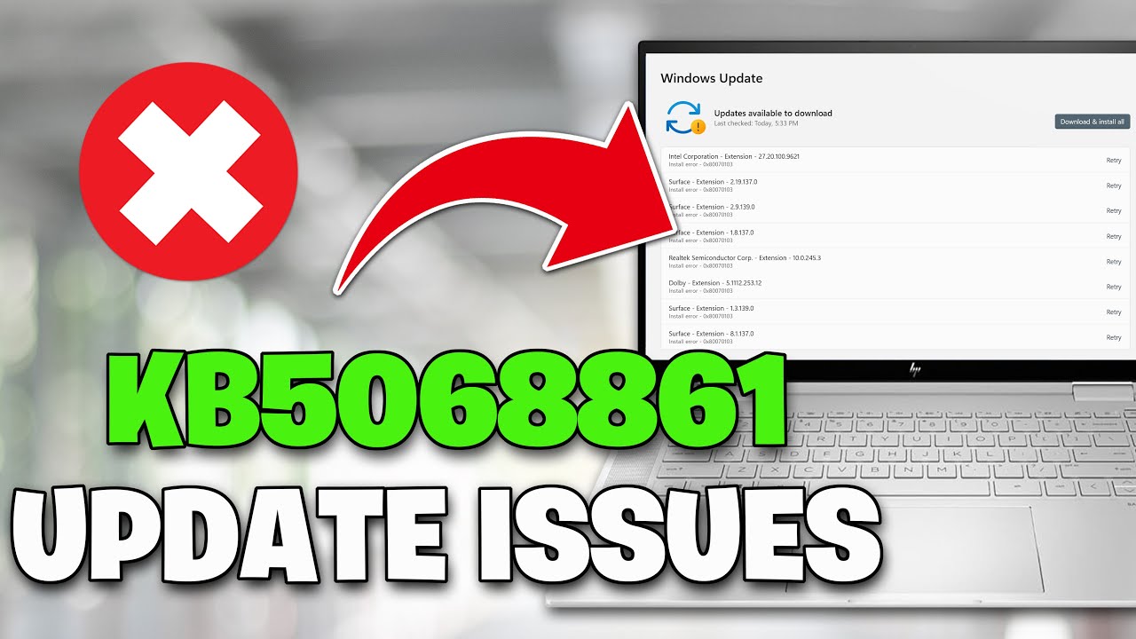 KB5068861 Update Not Installing Error Code 0x800f081f/0x800f0991/0x80070306 Windows 11 FIX