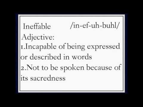 Ineffable-Definition