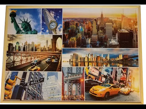 How to make a 4000 pieces New York puzzle in 5 minutes!! (tip: Time lapse)