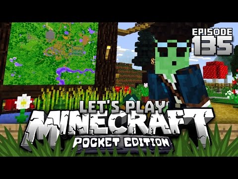 Let's Play Minecraft PE - Ep.135 : Display Wall/Mini Greenhouse