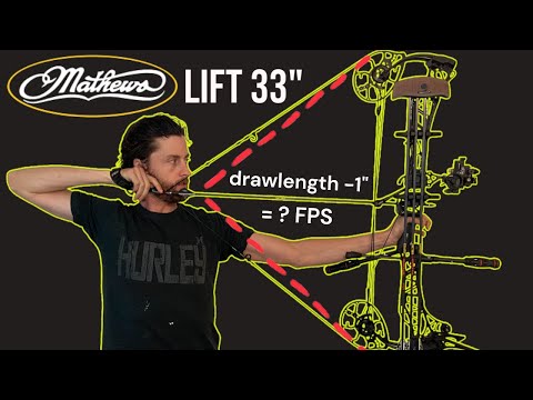 How much does draw length effect arrow speed? Mathew's LIFT 33" Tested! Archery!